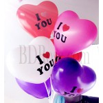 6 pcs heart shape balloon bouquet