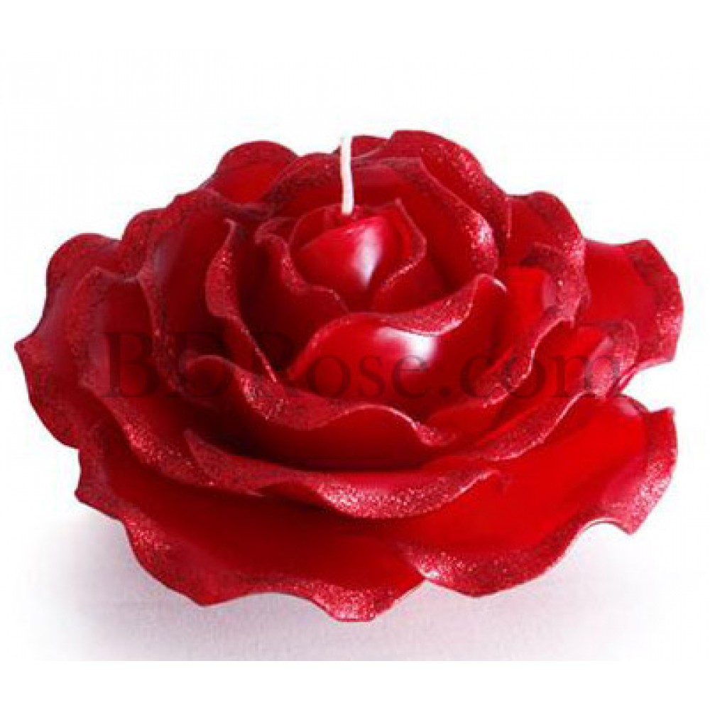 Red rose shape candle