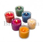 6 pcs multi color cup candles