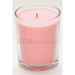 Pink glass candle