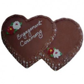 Swiss – 6.6 Pounds Chocolate Double Heart Shape Cake