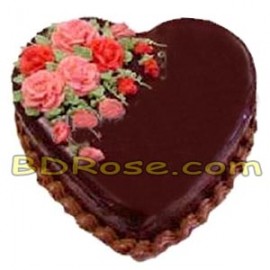 Yummy Yummy – 3.3 Pounds Chocolate Heart Shape Cake