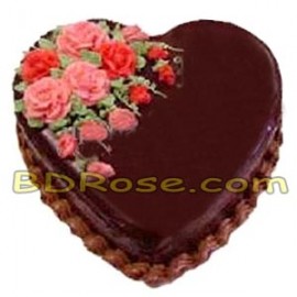 Yummy Yummy – 3.3 Pounds Chocolate Heart Shape Cake