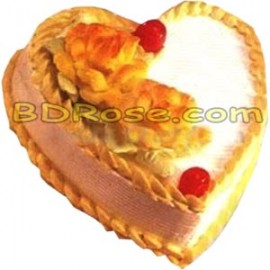 Yummy Yummy – 3.3 Pounds Vanilla Heart Shape Cake