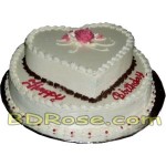 Yummy Yummy – 6.6 Pounds Vanilla 2 Step Heart Cake