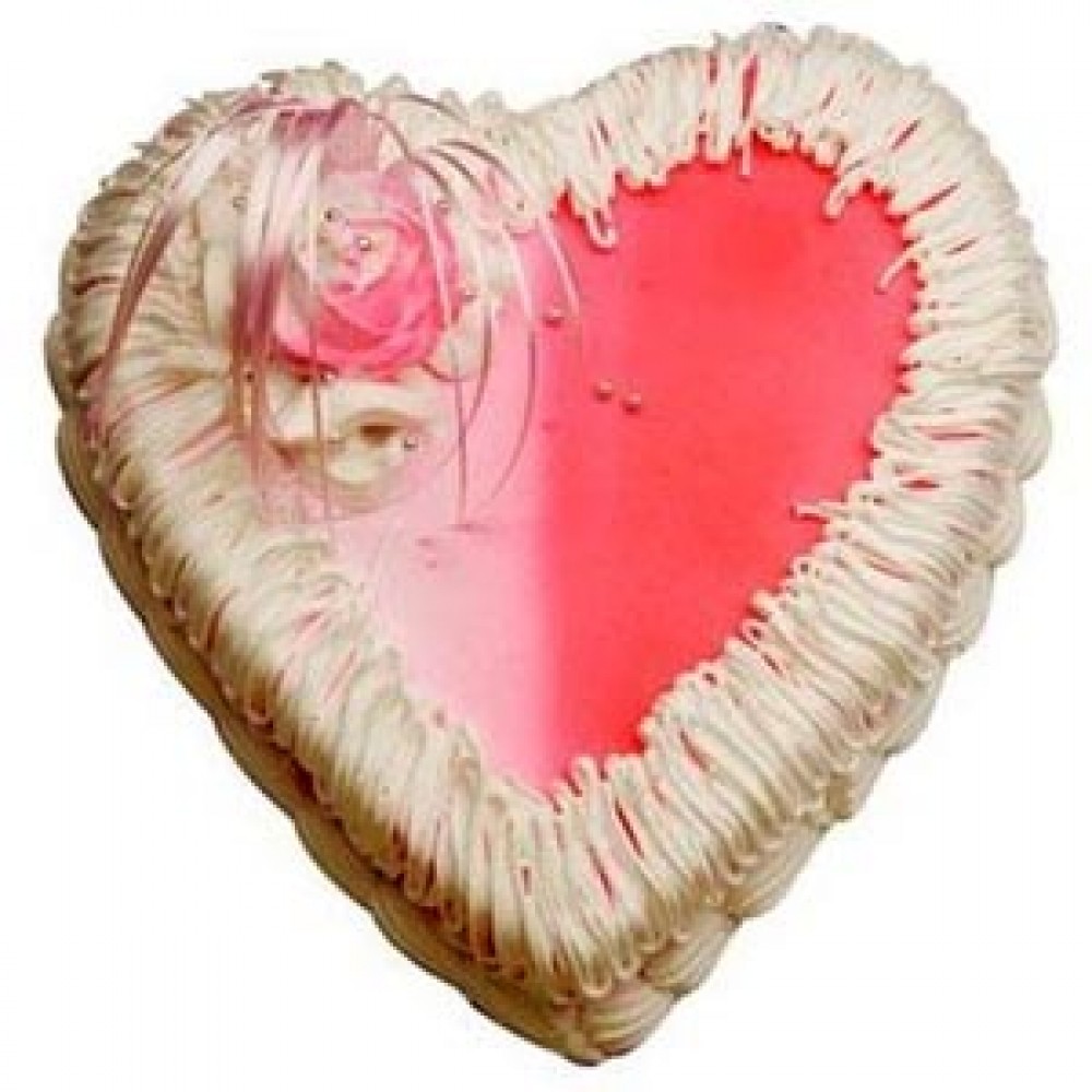 Yummy Yummy – 3.3 Pounds Vanilla Heart Shape Cake