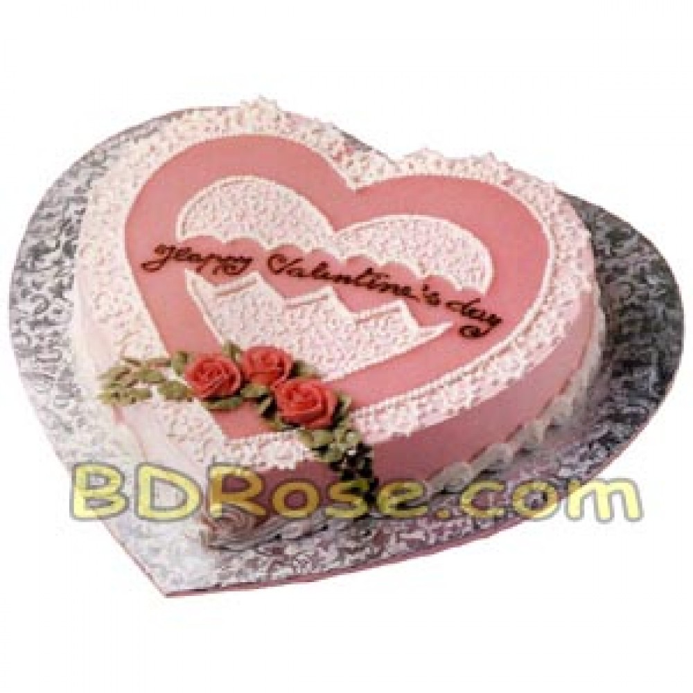 Hot Cake – 4.4 Pounds Vanilla Heart Cake