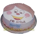 Hot Cake – 4.4 Pounds Vanilla Smile Face Cake