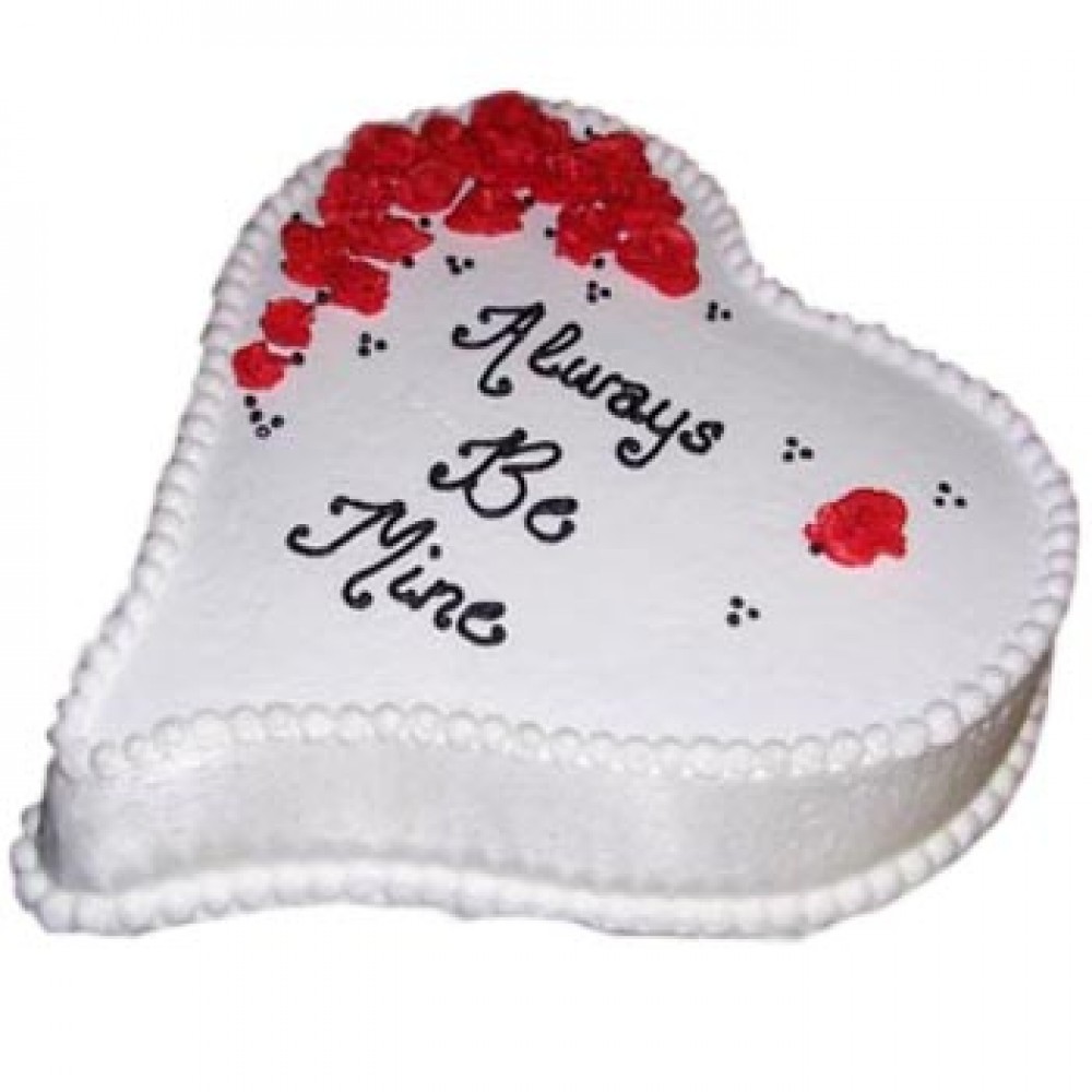 Swiss – 2.2 Pound Vanilla Heart Shape Cake