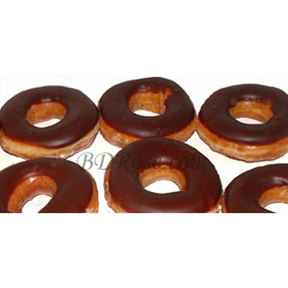 6pcs Chocolate Iced Glazed Doughnut