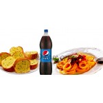 Bolognaise with Garlic Bread & Pepsi