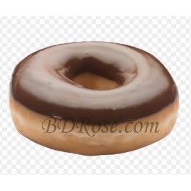Single Chocolate Iced Glazed Doughnut