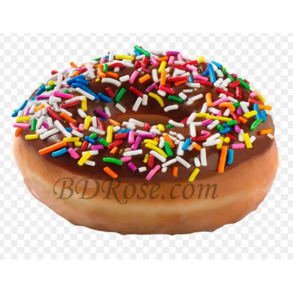 Single Chocolate Iced with sprinkles Doughnut