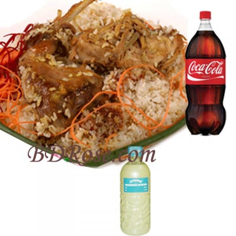 (12) Fakruddin Kachchi Biryani W/ Chicken Roast, Zali Kabab, Borhani & Coke - 4 Person