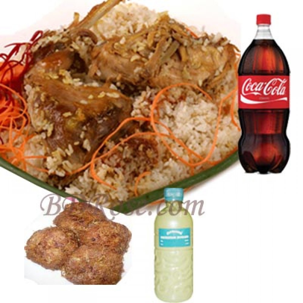 (13) Fakruddin Kachchi Biryani W/ Chicken Roast, Zali Kabab, Borhani & Coke - 6 Person