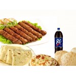 Beef sheek Kabab W/ Romali ruti, Luchi porota, Special Naan & 1 liter Cocacola/RC Cola