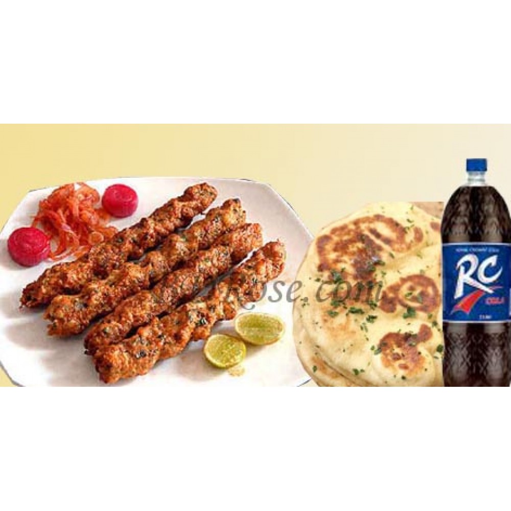 Mutton Botty Kabab W/ Naan bread and RC Cola