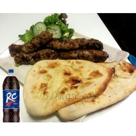 2 Beef  Sheek Kabab W/ 2 Naan and RC Cola