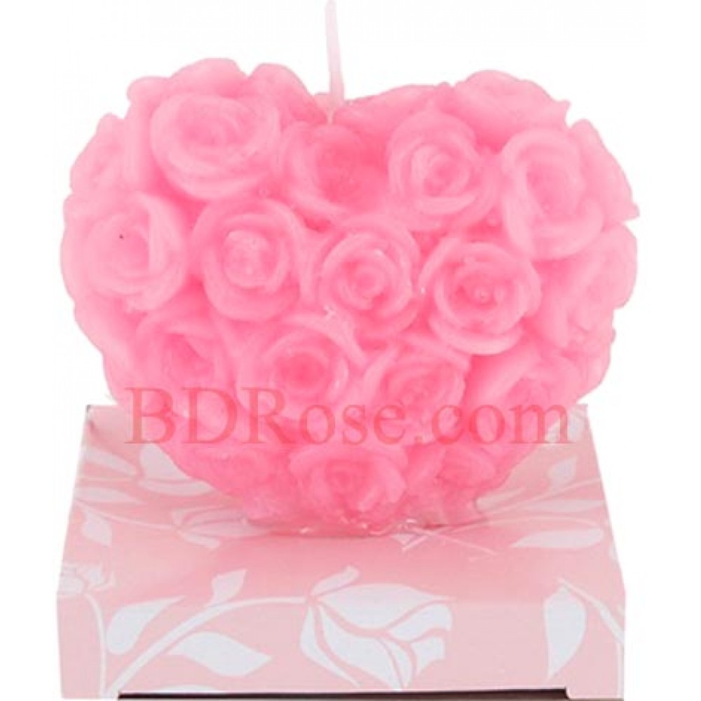 Rose Heart Candle