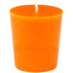 Orange glass candle