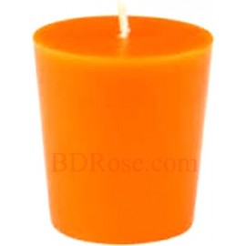 Orange glass candle