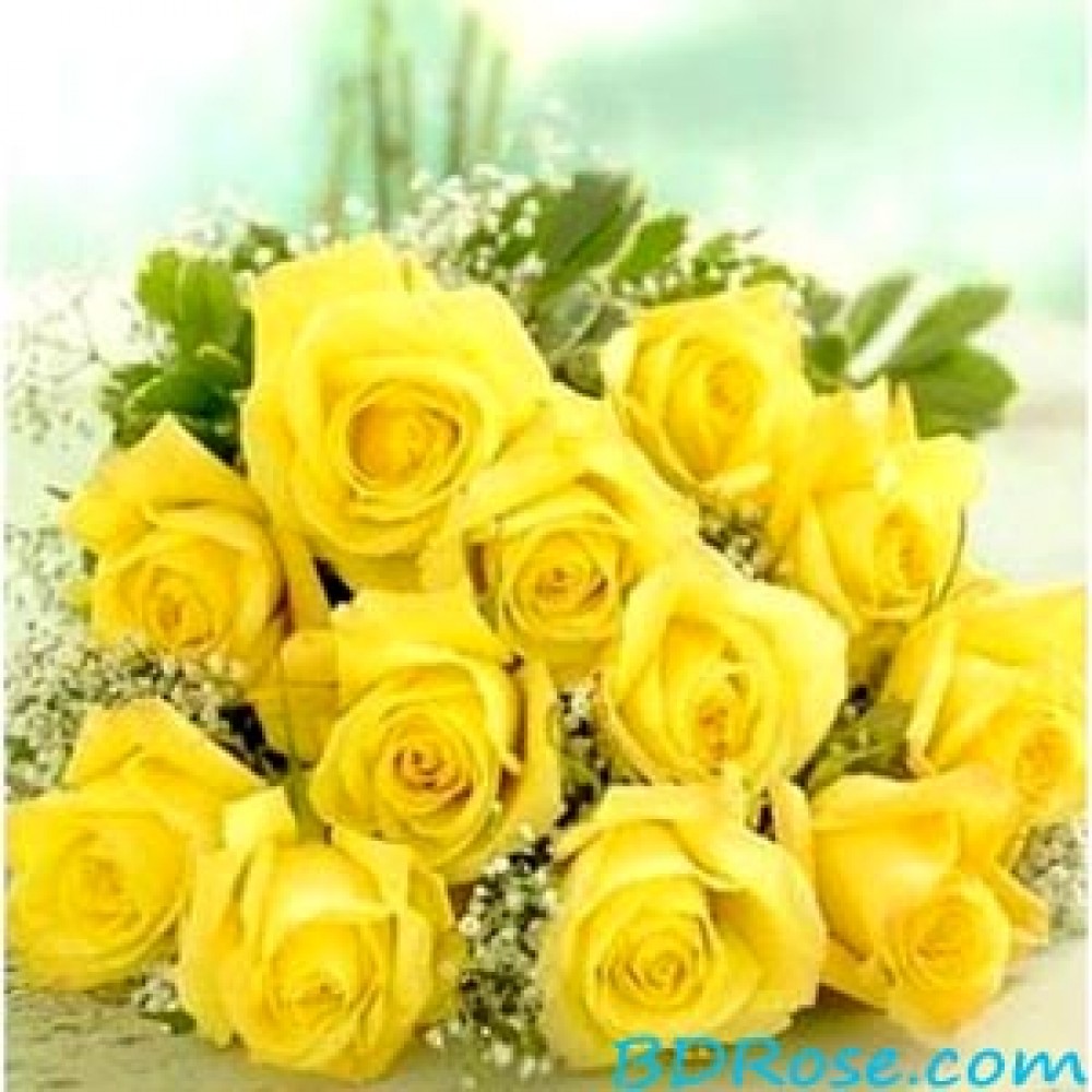 Yellow Roses in a Bouquet