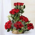 36 Imported Red Roses Basket