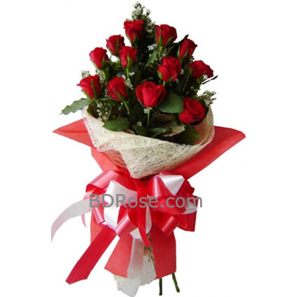 1 dozen red roses