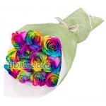 Rainbow Rose 1 Dozen