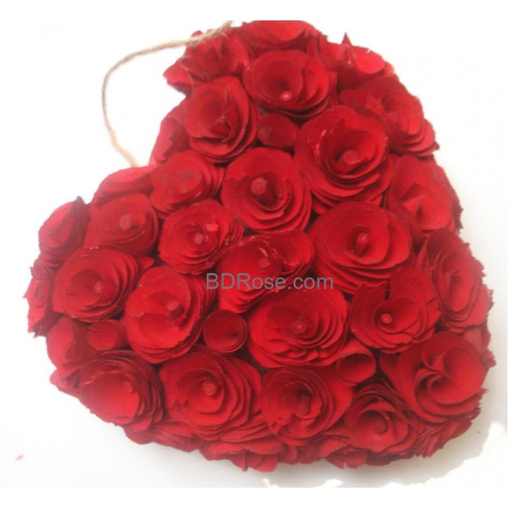 28 heart shape roses