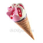 Za 'n Zee Vanilla-Strawberry Cone Ice Cream