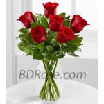 Imported half dozen red Rose in a Vase