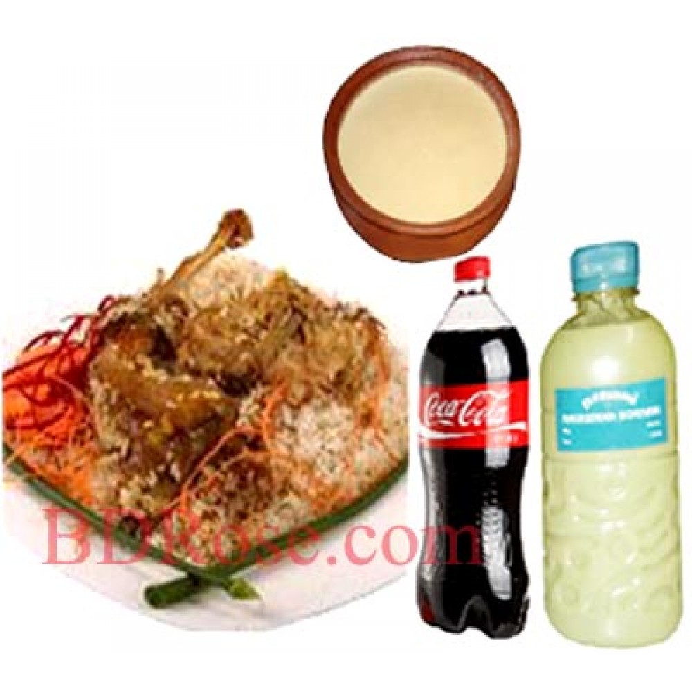 Fakruddin Kachchi Biryani With Roast,Zali Kabab, Borhani, Coke,& Doi  - 5 Person