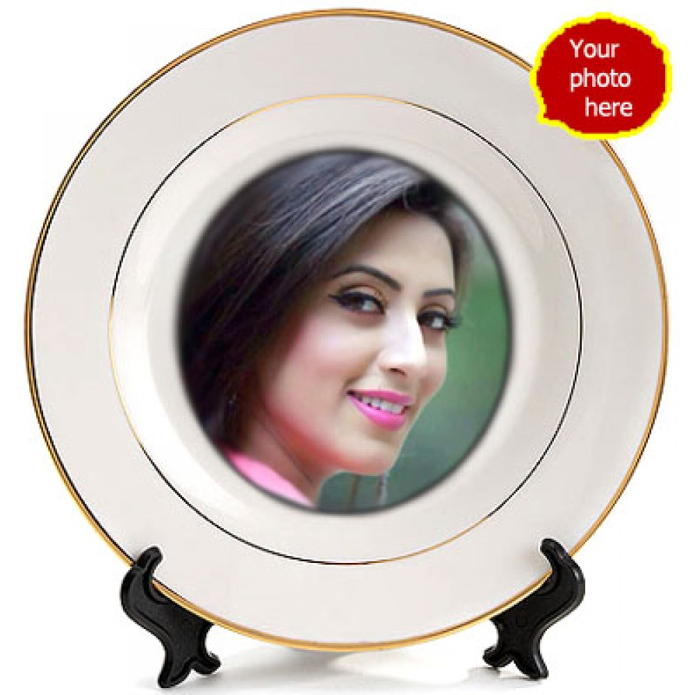 Classy personalized picture plate