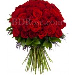 60 pcs red roses in bouquet