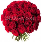 40 pcs red roses in bouquet